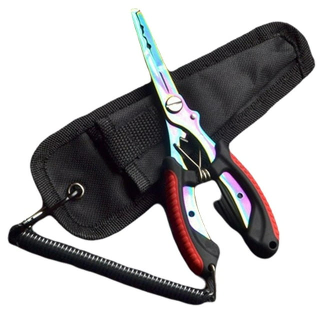Portable Fishing Pliers & Line Cutter - Stainless Steel Fish Hook Remover Tool with ABS Handle