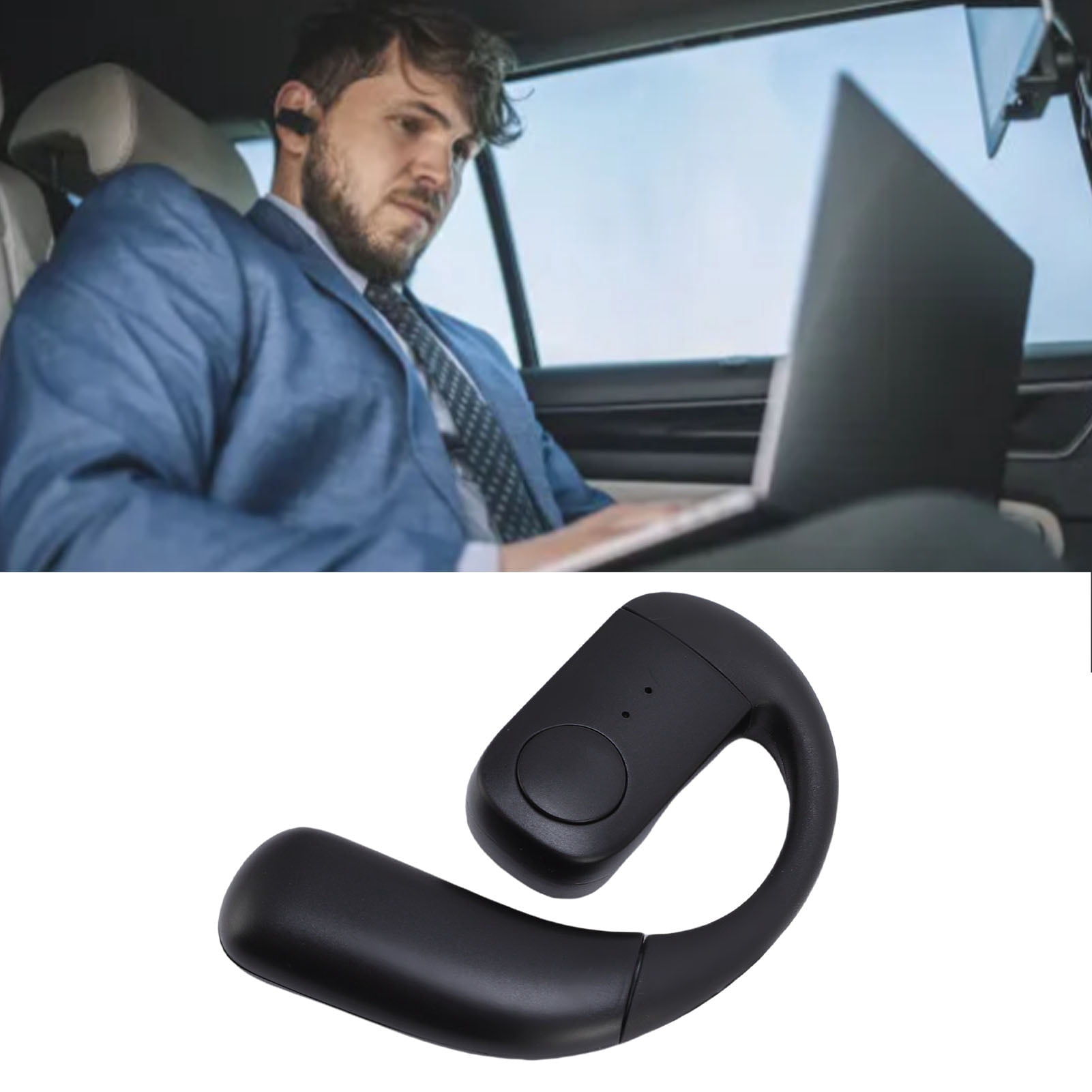 Earbud, Long Battery Life Wireless  Earbud Composite Diaphragm Speaker 180 Rotating Pivot Left Right Ear Universal  for Calling