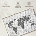 thumbnail image 6 of Elephant Stock Brick Typography Map Wall Art - Horizontal Canvas Wall Art - Living Room Wall Decor - Map Canvas - Black And White Decor - 45" x 30", 6 of 8