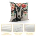 thumbnail image 4 of BCIIG Black Goat Pattern Throw Pillow Covers Animal Print Pillows Cover Cotton Linen Decorative Home Cushion Cover  for Sofa Couch, 4 of 5