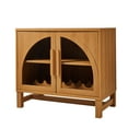 thumbnail image 5 of Better Homes & Gardens Juliet Bar Cabinet with Storage, Light Honey Finish, 5 of 7