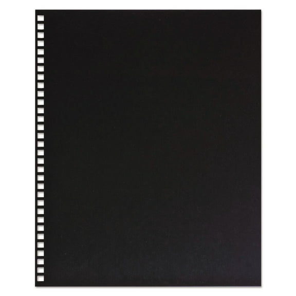 ProClick 11 in. x 8.5 in. Pre-Punched Paper Presentation Covers with Square Corners - Black (25/Pack)