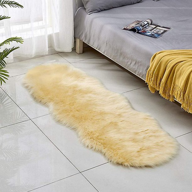 Alfombra de piel sintética, alfombra peluda de piel de oveja, alfombras artísticas, alfombra elegante para el suelo, decoración para sala de estar y dormitorio
