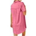 thumbnail image 5 of Kyusrd Robe d'Été pour Femmes Robe Mini Robe T-Shirt Robe pour Femmes de Couleur Unie Décontractée à Manches Courtes Coupe Ample avec Poches, 5 of 5