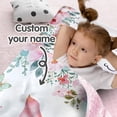 thumbnail image 2 of KAINSY Custom Toddler Nap Mat, Personalized Name Kids Sleeping Mat， Girls Butterfly Sleep Bag with Pillow Blanket Set, Easy Roll Up & Carry Nap Sacks for Infant Child, 2 of 8