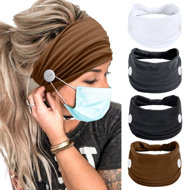 Diadema Huachi Button para mascarillas, mujeres, hombres, enfermeras y médicos