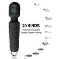 thumbnail image 3 of TLUDA Personal Wand Massager for Women, Rechargeable Handheld Massager for Neck Back Shoulder,L-Black, 3 of 7