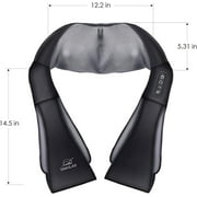 Snailax Neck Back Massager with Heat, Shiatsu Neck and Shoulder Massager Pillow Deep Tissue Kneading, Gifts