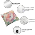 thumbnail image 4 of YANMS Throw Pillow Cover Peonies Watercolor Pastel Decorative Pillow Case Girly Home Decor Square Cushion Pillowcase 2pcs White, 4 of 6