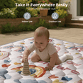 thumbnail image 5 of Baby Play Mat, Caveen Thicken Soft Cotton Baby Playmats, Foldable Anti-Slip Floor Crawling Playmat Playpen Mat for Infants and Toddlers, 50"x50", 5 of 8