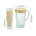thumbnail image 3 of shyuyusa 3000ML Large Capacity Water Pitcher With 5 Piece Cup Set Complete Drinkware Kit For Home Use, 3 of 9