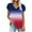 Navy, variant on Quinlirra Womens Tops Women's Fashion Printed V Neck Short Sleeve T-shirt Blouse Loose Tops