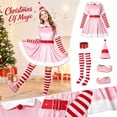 thumbnail image 5 of Femboy Clothes， Adult Women's Pink Christmas Costume Dress for Role Play and Holiday Parties Cosplay Clothes Elf Costume Christmas Decoration Festive Outfit Seasonal Celebrations Dress Up, 5 of 8