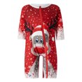 thumbnail image 3 of Vestido Rojo Para Padres E Hijos Conjunto de pijama familiar de 2 piezas Conjunto informal de manga larga con estampado de alce y pantalones Traje diario Kuymtek Bebe Rojo 6M para Niño, 3 of 7