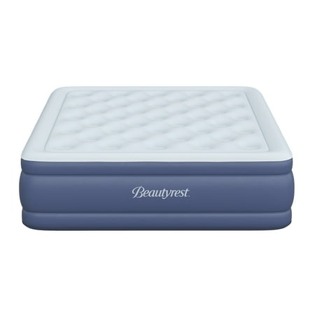 Beautyrest 17  Supreme Air Auto Shut-Off Air Mattress with Built-in SureLock Pump  Queen Size  Puncture-Resistant Dura-Vinyl  Raised Edge Support  100% Leak-Free    Supports 650 lbs
