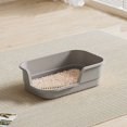 thumbnail image 2 of 2pcs Extra Large Cat Litter With High Sides Semi Enclosed Pet Toilet For Cats And Dogs Indoor Litter Tray Design Durable Pet Supplies Pet Others 16.5*11*4.4in, 2 of 5