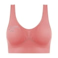 thumbnail image 2 of ylioge S-4X Plus Size Sports Bras for Women Rhinestones Wirefree Tshirt Bralettes Pullover Push Up Breathable Support Athletic Workout Underwear Bra, 2 of 6