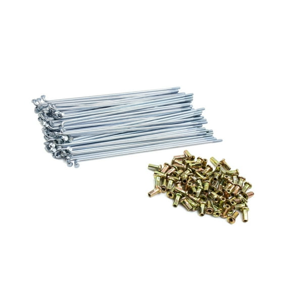 Unique Bargains 72 Sets 170mm Length 3mm Thread Motorcycle Rim Wheel Plated Spoke