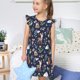 thumbnail image 4 of Fotbe Animals And Wildflowers Vestido de Dormir para Niñas de 3 a 10 Años, Mangas Cortas, Estilo Princesa, Pijama Camisón con Mangas Voladas-Medium, 4 of 6