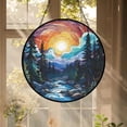 thumbnail image 5 of Mountain Sunset Landscape Stained Glass Suncatcher,creative Decorative Gift,elegant Window Hanging,home Decor,cure Gift,mother's Day Gift, 5 of 7