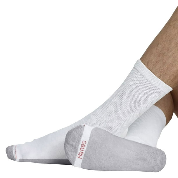 Hanes Hanes Men's Cushion Crew Socks 6Pack, Style 184/6 Walmart