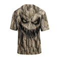 thumbnail image 5 of Delconic Men's Lightweight Quick Dry Mesh Crew Neck Short Sleeve Top with Halloween Themed Print for Casual and Sports Wear Gray M, 5 of 6