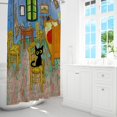 thumbnail image 3 of Cortina de ducha con diseño de gato negro para dormitorio, juego de cortinas de ducha con diseño de gato negro para baño con 12 ganchos, cortina de baño estética y bonita para mujeres y niños,, 3 of 4