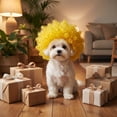 thumbnail image 3 of Pet Afro Novelty Wig for Dog, Candy Color Funny Trimmable Head Cover for Small Medium Large Cat Dog Festival Cosplay Party Dress Up Photo, Orange, 3 of 7