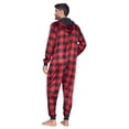 thumbnail image 4 of Ashford & Brooks Men's Adult Mink Fleece Hooded One-Piece Union Suit Pajamas, 4 of 5