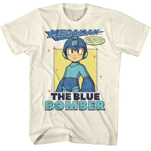 Mega Man The Blue Bomber Natural T-Shirt