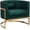 Green, variant on Faux Leather Accent Chair Modern Barrel Chair Upholstered Armchair for Living Room Bedroom Single Sofa Chair Club Chairs Beige