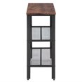 thumbnail image 3 of (101.5 x 35 x 80 cm) Industrial Style Three-Layer Cross Porch Table Two-Layer Iron Net Black Walnut Color, 3 of 24