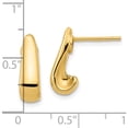 thumbnail image 4 of 14K Yellow Gold Jbsp's Polished Post Earrings Made In Italy le2195, 4 of 5
