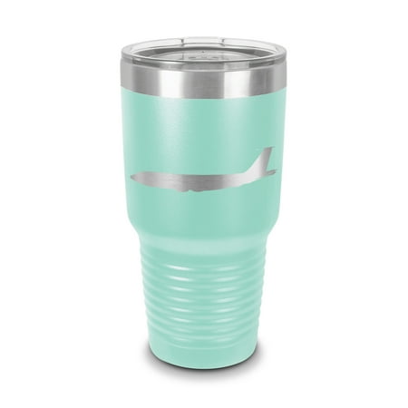 

KC-135 Stratotanker Tumbler 30 oz - Laser Engraved w/ Clear Lid - Stainless Steel - Vacuum Insulated - Double Walled - Travel Mug - kc 135 aerial refuelling usaf - Teal