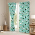 thumbnail image 3 of jejeloiu Cute Alpaca Black Out Curtains,Tropical Desert Cactus Curtains Pack of 2 (42x63 Each),Green White Bedroom Curtains For Girl Boys,Microfiber Bedroom Decor, 3 of 5