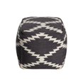 thumbnail image 2 of Puf Decorativo Benzara Poby Blanco/Gris Zig Zag en Lana 48x48x48 cm, 2 of 5