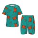 thumbnail image 1 of Fotbe Colorful Crab Pijama Estampada de 2 Piezas para Niños – Ropa de Dormir de Manga Corta Cómoda para Niños y Niñas, Camiseta y Shorts de Algodón-Small, 1 of 6