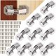 thumbnail image 1 of 10 piezas de bisagras para puertas de armarios con tornillos para bisagras, bisagra invisible, bisagra de cierre suave para puertas de armarios de cocina, bisagra de 90 grados para puertas de muebles, 1 of 5