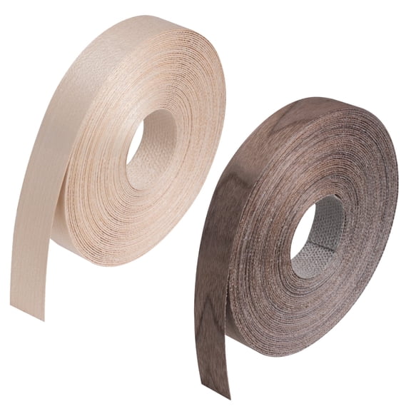 POWERTEC 72454N Edge Banding – 13/16" x 50 Ft, 2 PK, Maple and Walnut, Pre-Glued Veneer Edging Tape Roll for Cabinet Repair, Furniture Restoration, Shelving & DIY Projects