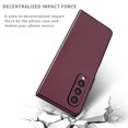 thumbnail image 2 of ELEHOLD Matte Case for Samsung Galaxy Z Fold 3 Anti-Scratch Ultra Slim Lightweight Case Shockproof Protective Cover for Samsung Z Fold 3(2021 released),Winered, 2 of 7