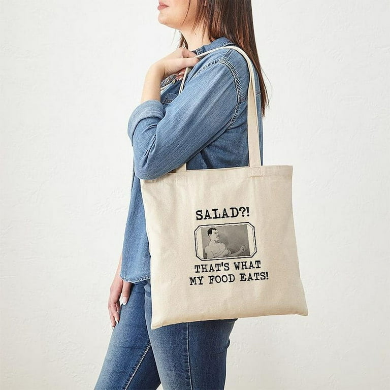 CafePress Overly Manly Man Salad Tote Bag Natural Canvas Tote Bag Cloth Shopping Bag