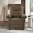 thumbnail image 2 of Recliner Chair for Adults, Recliner Chair with Massage and Heat, Lounge Chair Message Chair for Living Room, Adjustable Modern Reclining Chair with Manual Control and Side Pocket, Brown, 2 of 13