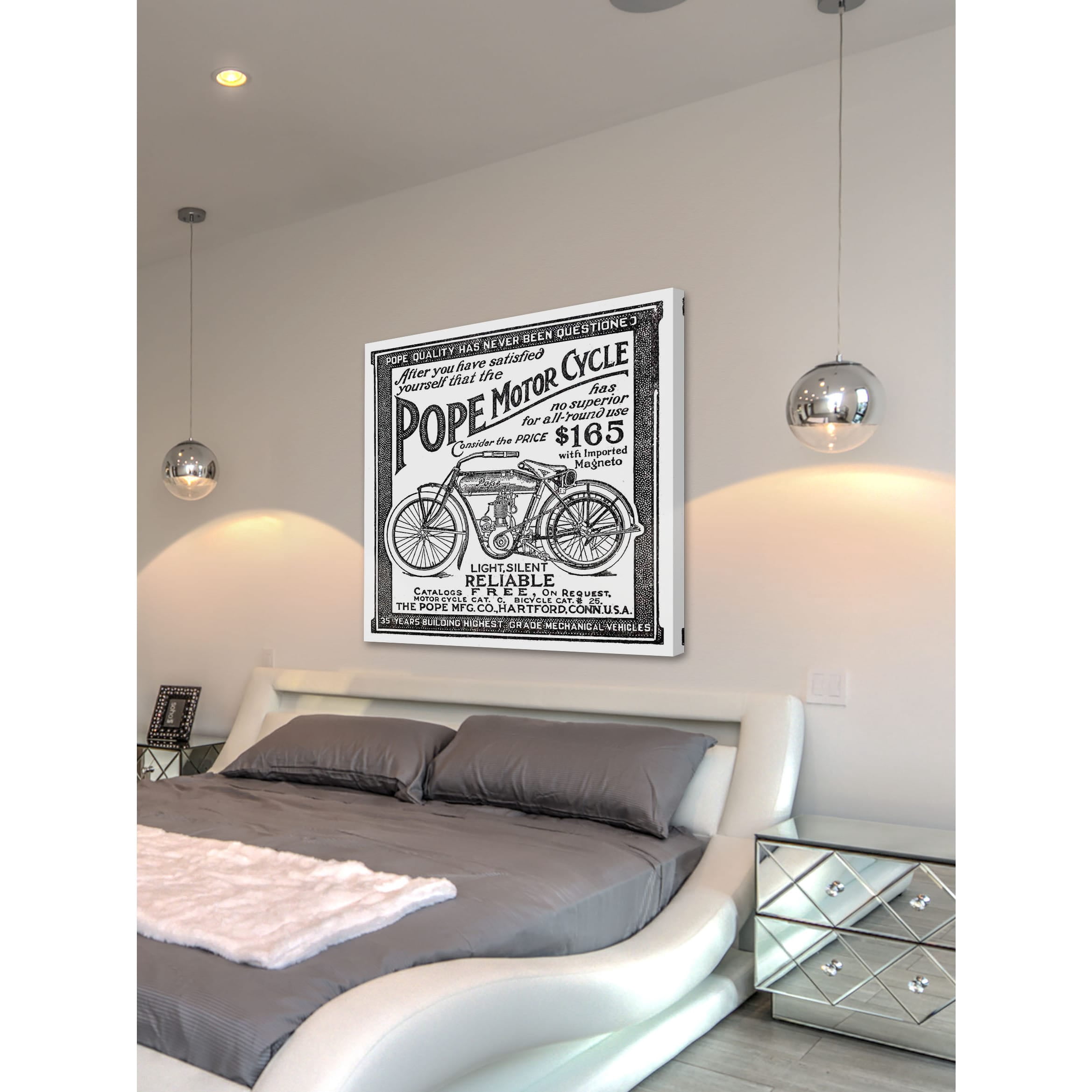 Marmont Hill "Pope Motor Cycle" Painting Print on Canvas