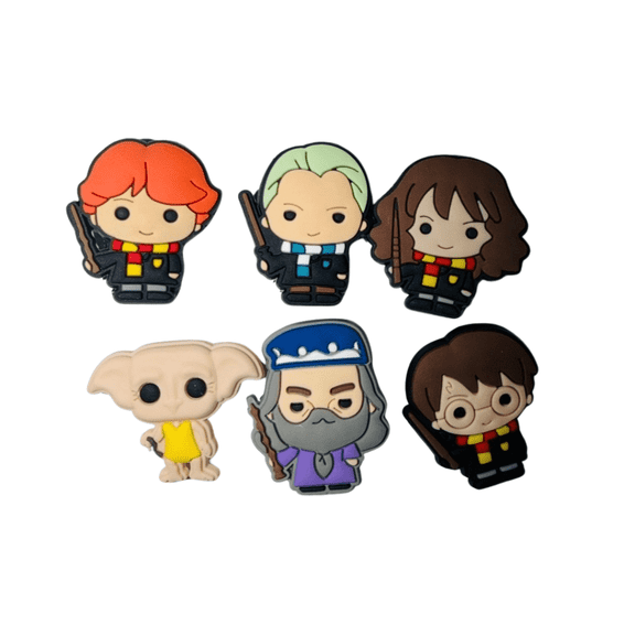 HPotter Harry Hermoine Snitch Doby Cartoon Decorative Charms for Clogs, Bracelets, Purses, DIY Crafts