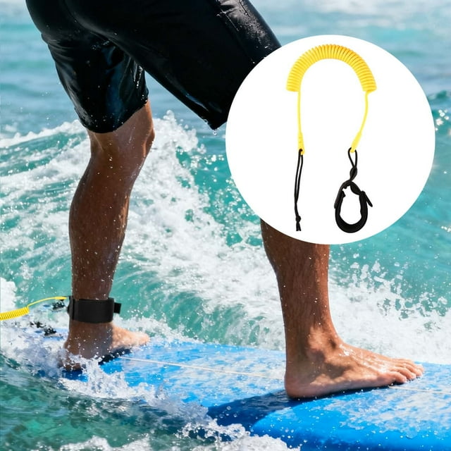 Universal SUP Leash with Swivel Ankle High Performance Tether for Board Surfing and Water Sports Durable Quick Release System