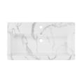thumbnail image 4 of Voltaire Wide Rectangle Vessel Sink in White Marble, 4 of 12