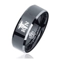 thumbnail image 2 of Black Tungsten Registered Nurse Logo Ring, 2 of 4