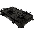 thumbnail image 1 of Parrilla Estufa De Mesa Aksi 2 Quemadores Negro Acero Inoxidable, 1 of 4