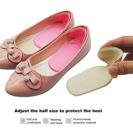 

Xinkurui 1 Pair Heel Pad Soft Touch Anti-Friction Ultra Light Silicone Non-Slip High Heel Inserts Cushion Pads Foot Care