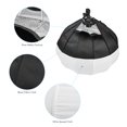 thumbnail image 2 of 50cm/ 19.7in Lantern Softbox Spherical Collapsible Soft Box Quick-Install with E27 Socket Carry Bag for Live Streaming Studio Photography Video Lighting Accessory, 2 of 8